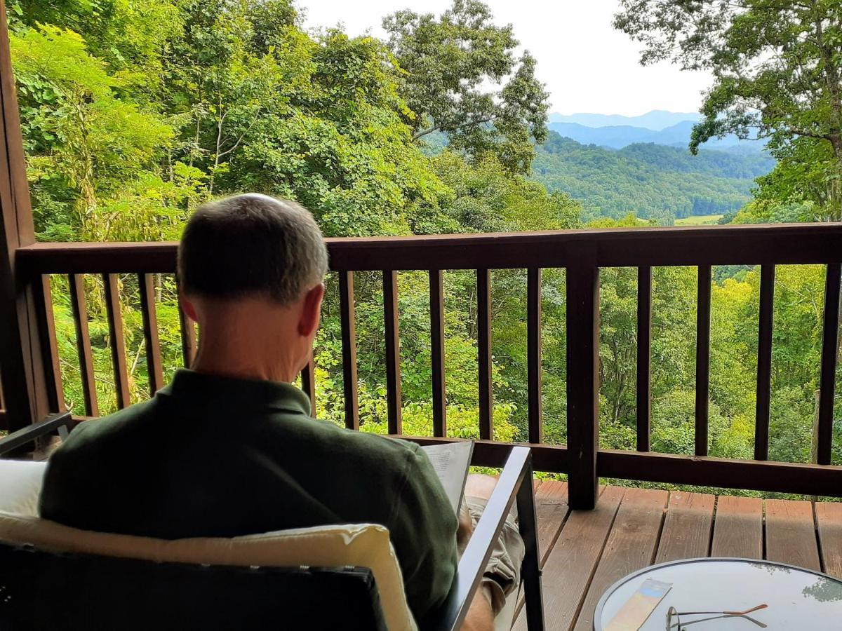 Treetops Cabin Easy To Asheville With Fast Wifi And Great View Swiss المظهر الخارجي الصورة